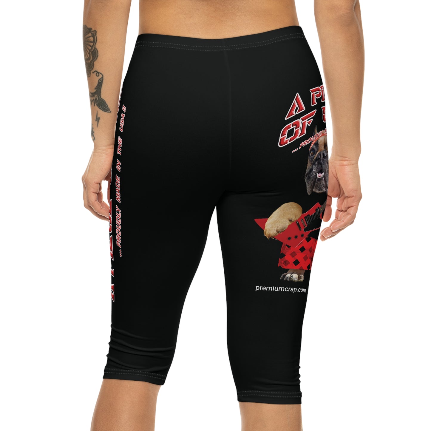 A Piece Of Crap II Women’s Capri Leggings - Black