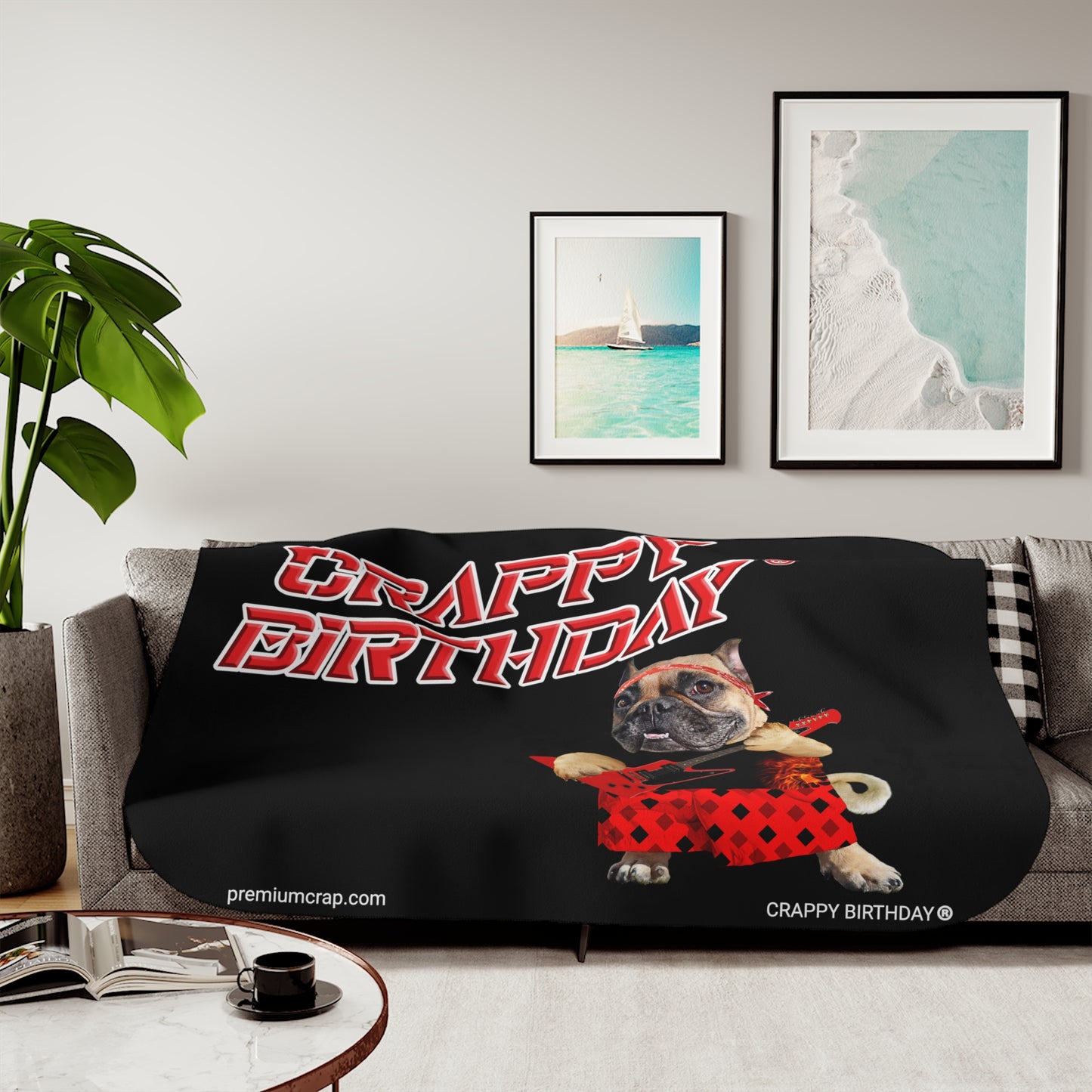 Crappy Birthday II Sherpa Blanket