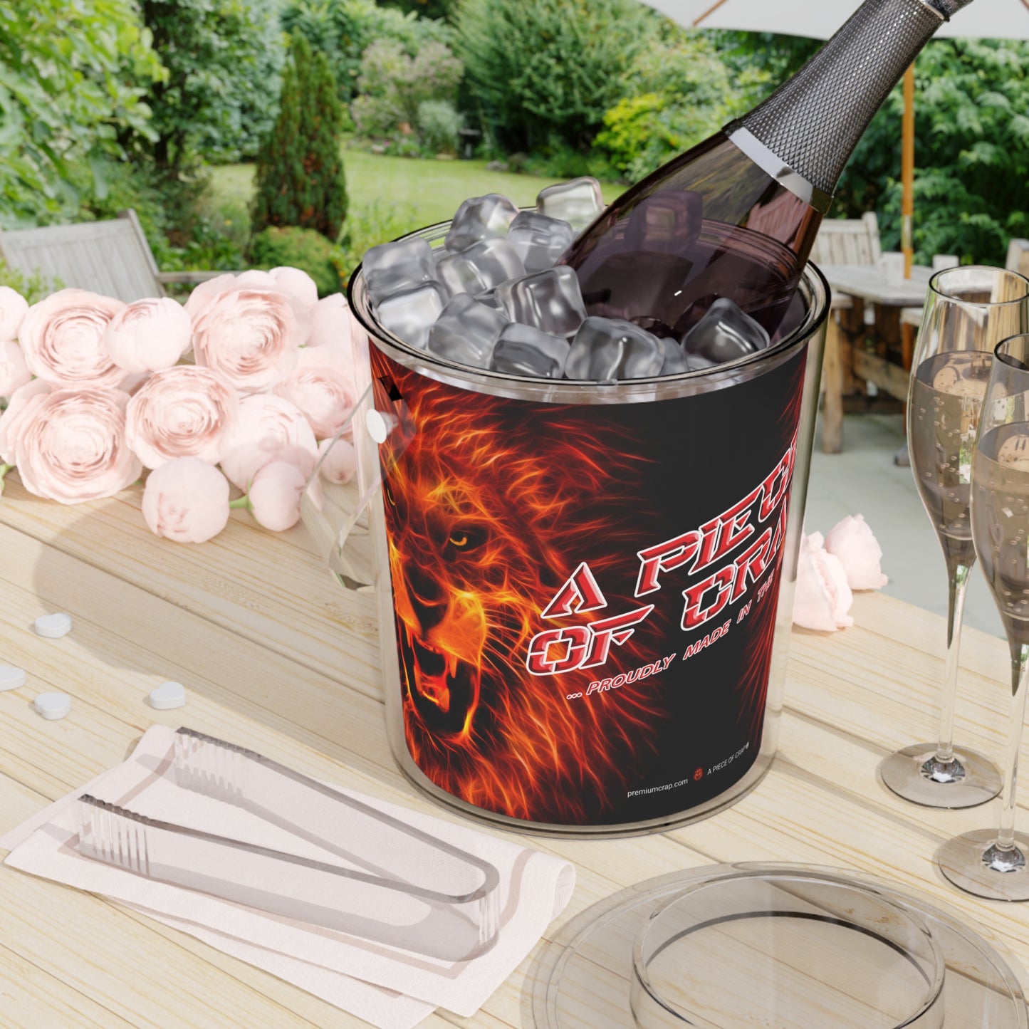 A Piece Of Crap Ice Bucket with Tongs