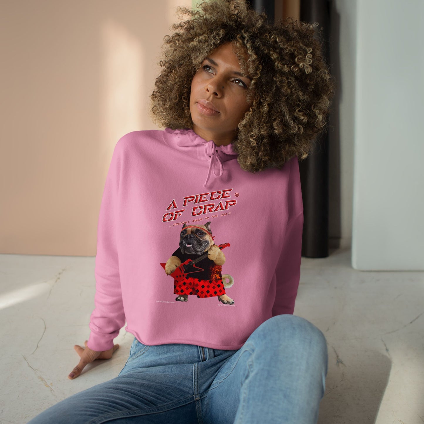 A Piece of Crap Cropped Hoodie