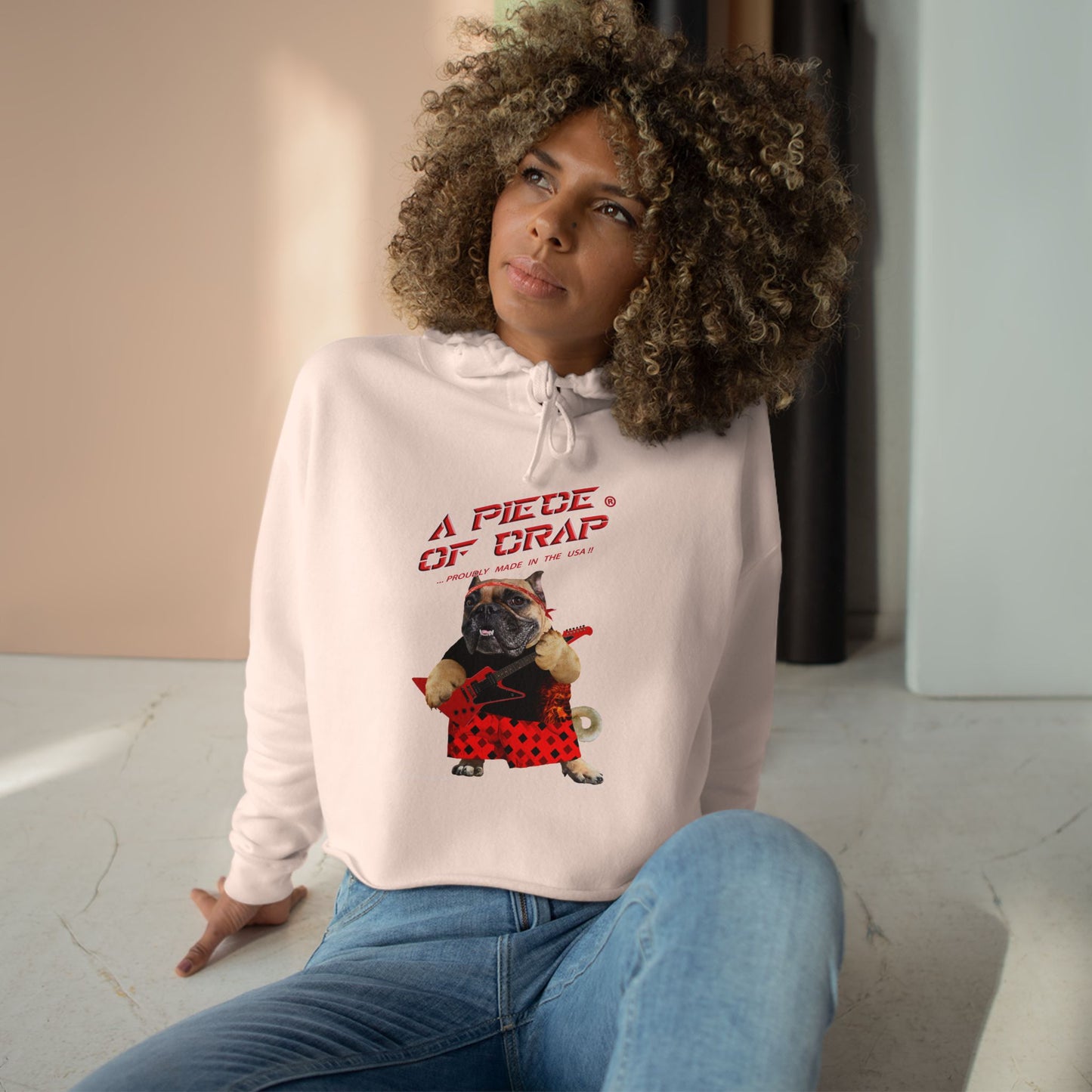 A Piece of Crap Cropped Hoodie