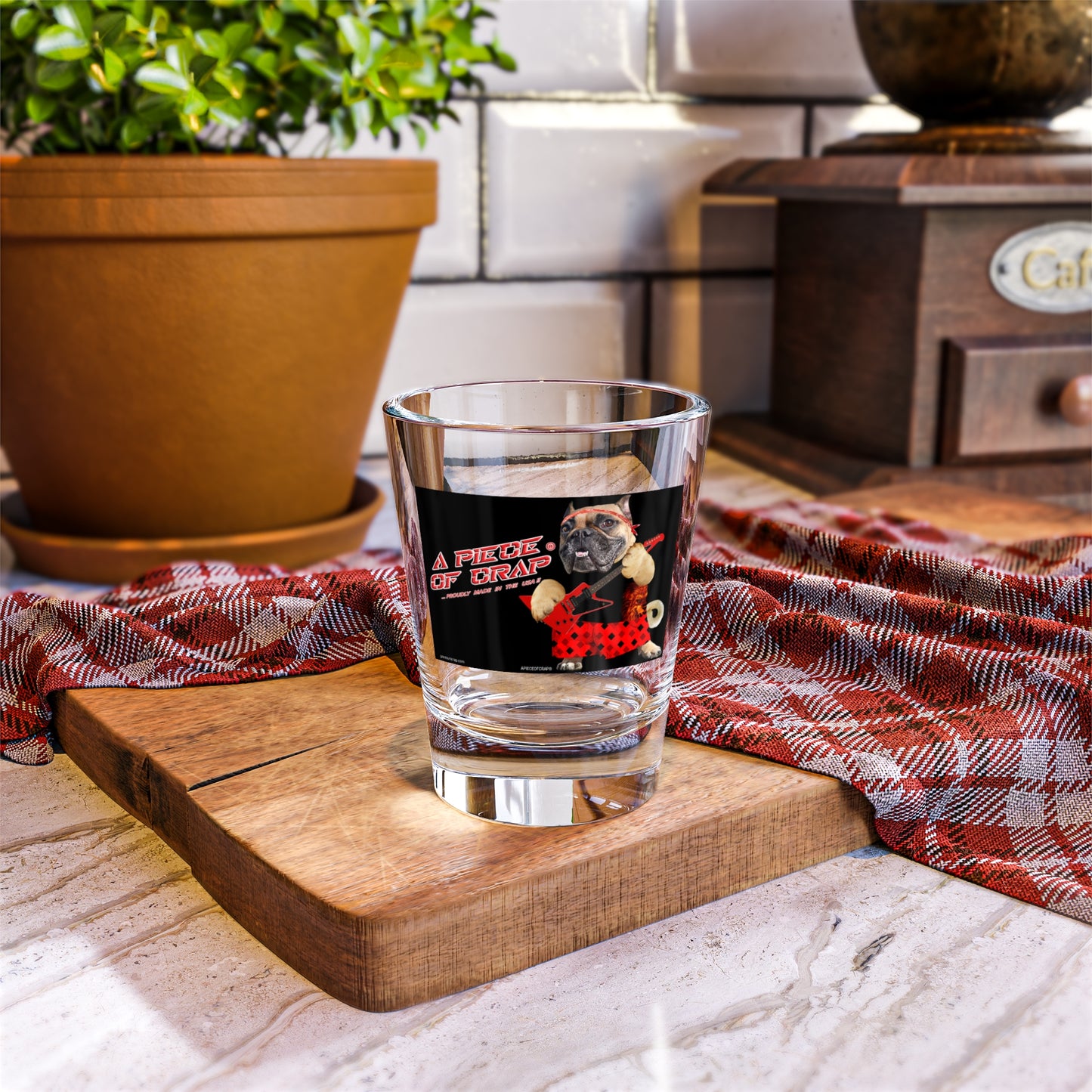 A Piece of Crap II Shot Glass, 1.5oz