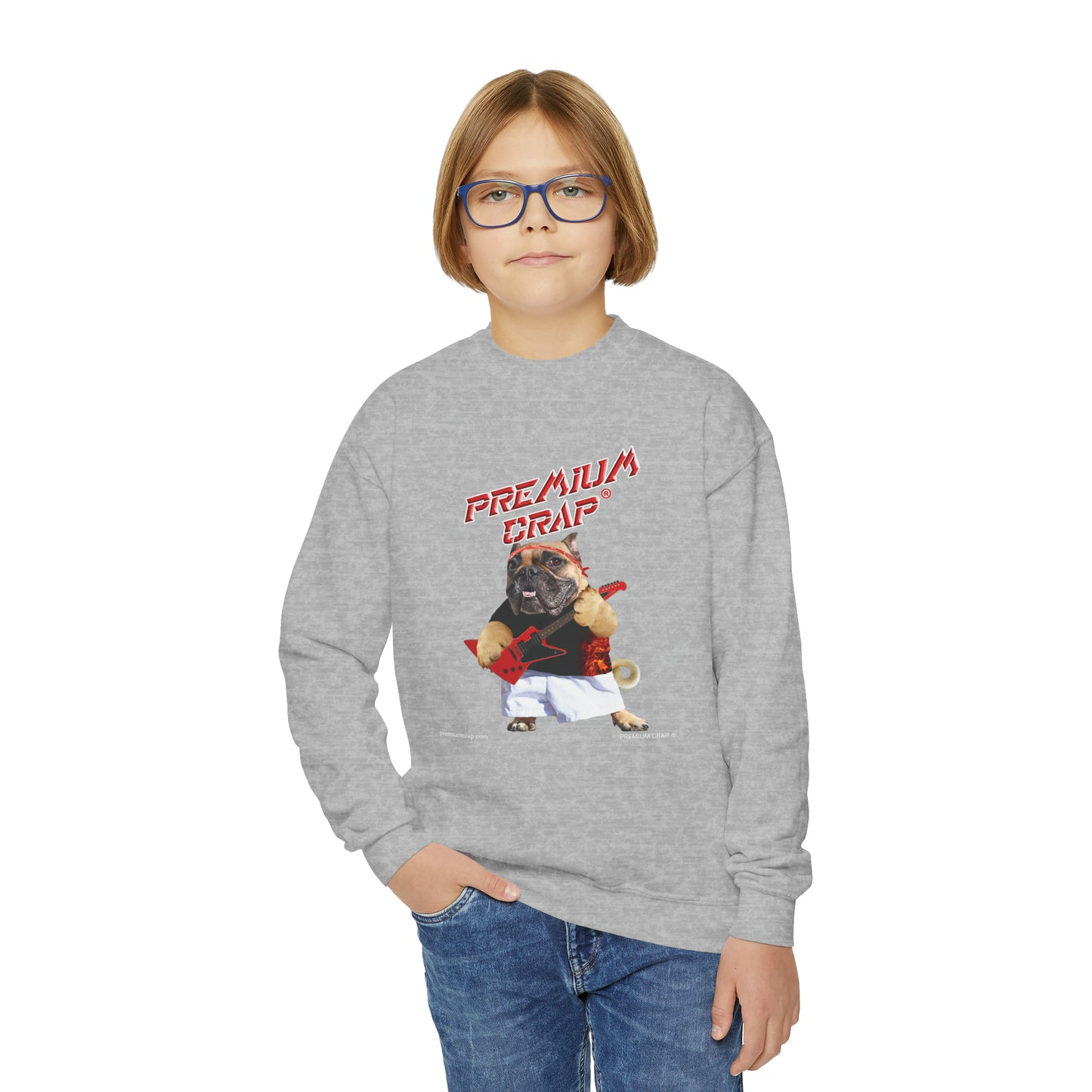 Premium Crap Youth Crewneck Sweatshirt