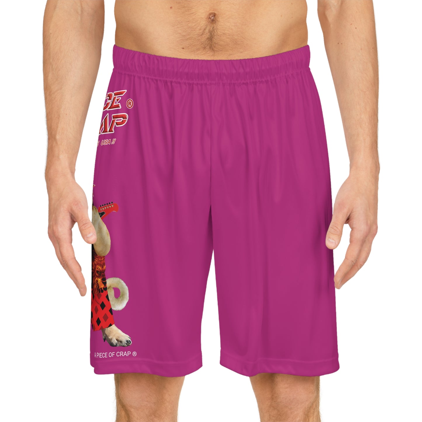 A Piece Of Crap II Basketball Shorts - Pink