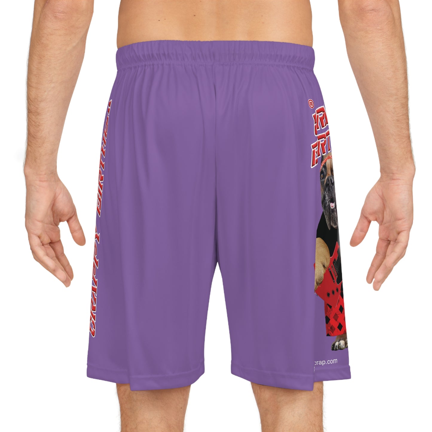 Crappy Birthday II Basketball Shorts - Light Purple