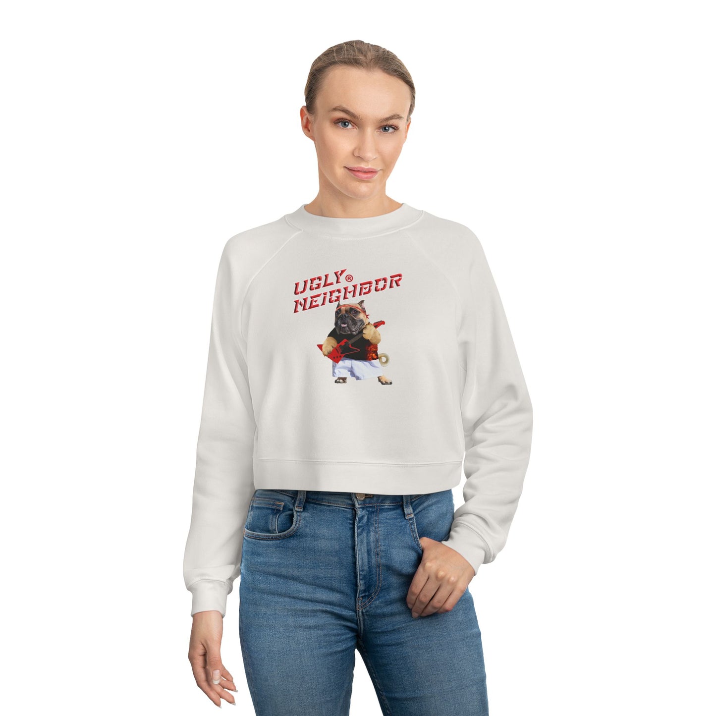 Ugly Neighbor Women's Cropped Fleece Pullover