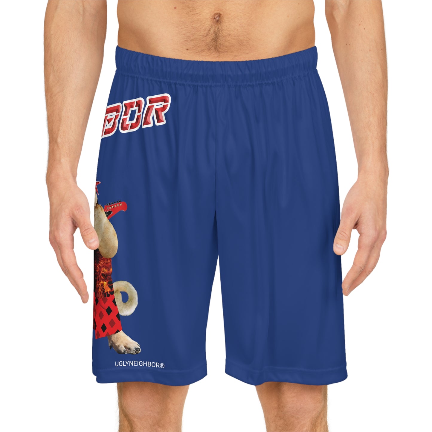 Ugly Neighbor II Basketball Shorts - Dark Blue