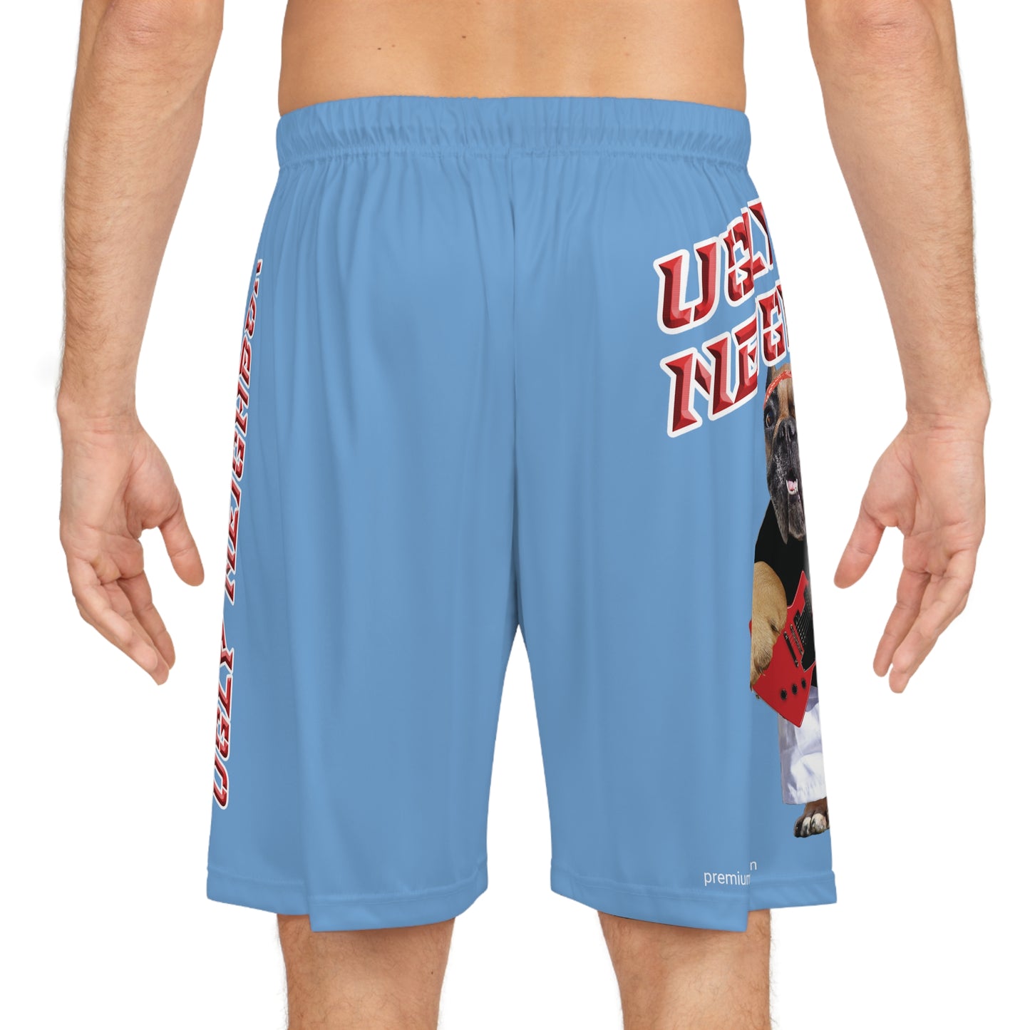 Ugly Neighbor BougieBooty Baller Shorts - Light Blue