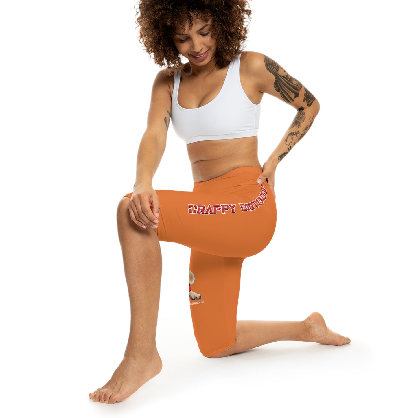 Crappy Birthday II Women’s Capri Leggings - Crusta