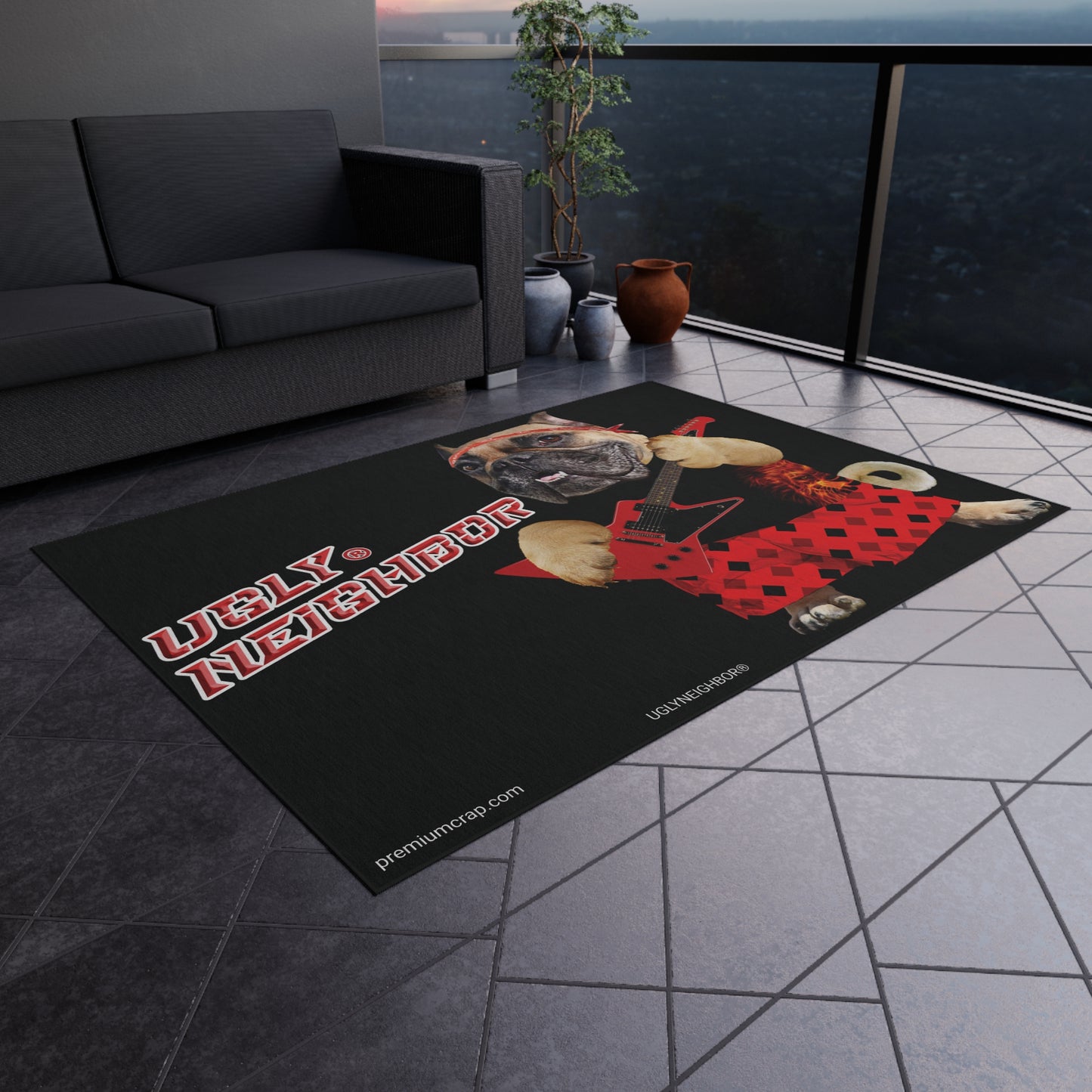 Ugly Neighbor II Outdoor Rug
