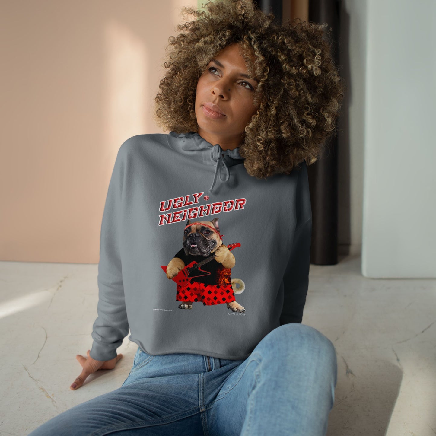 Ugly Neighbor Cropped Hoodie