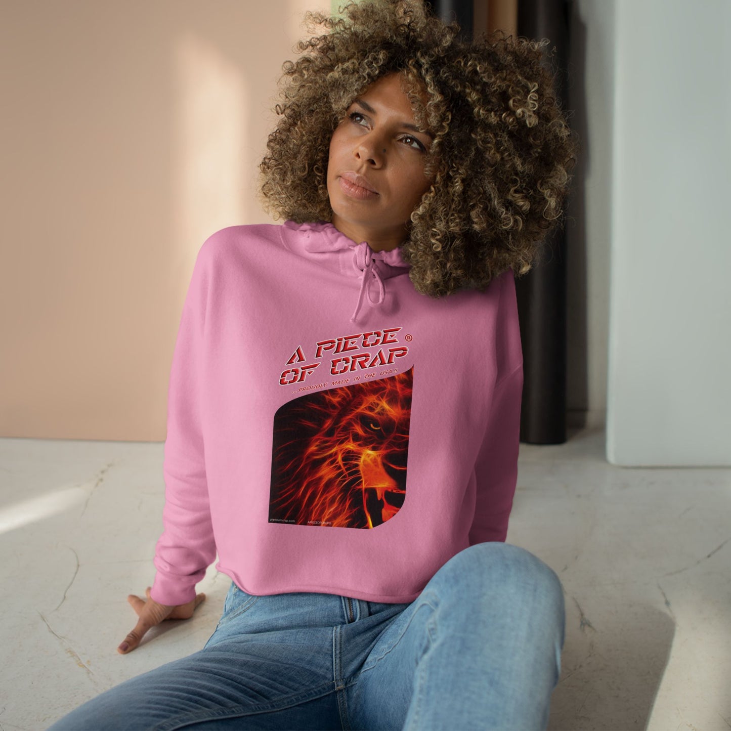 A Piece of Crap Cropped Hoodie