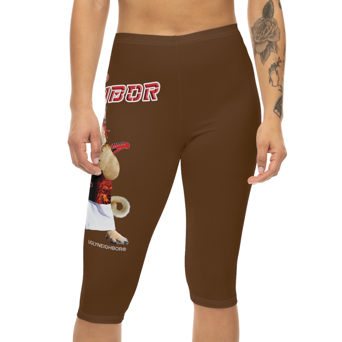 Ugly Neighbor Capri-Cious Leggings - Brown
