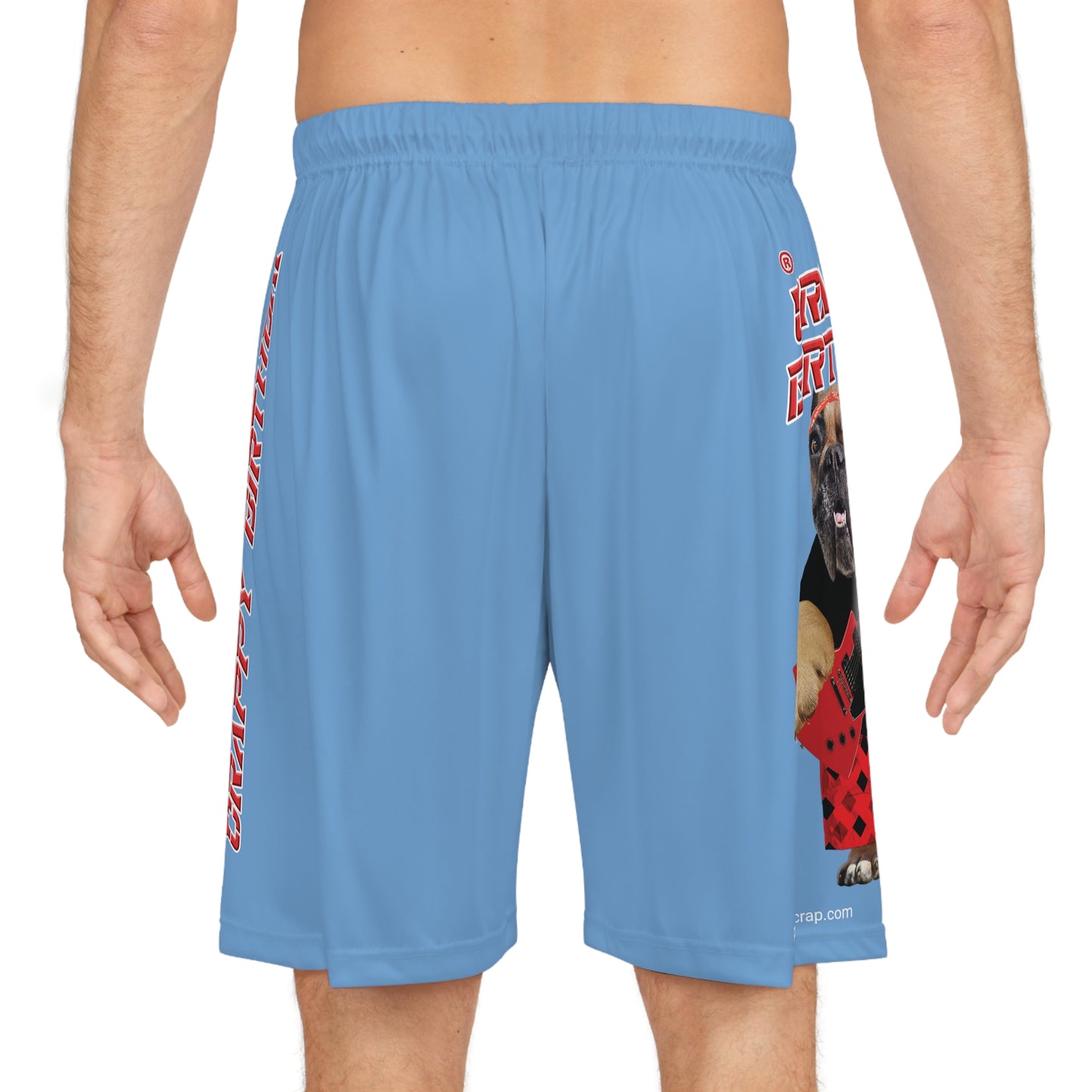 Crappy Birthday II Basketball Shorts - Light Blue