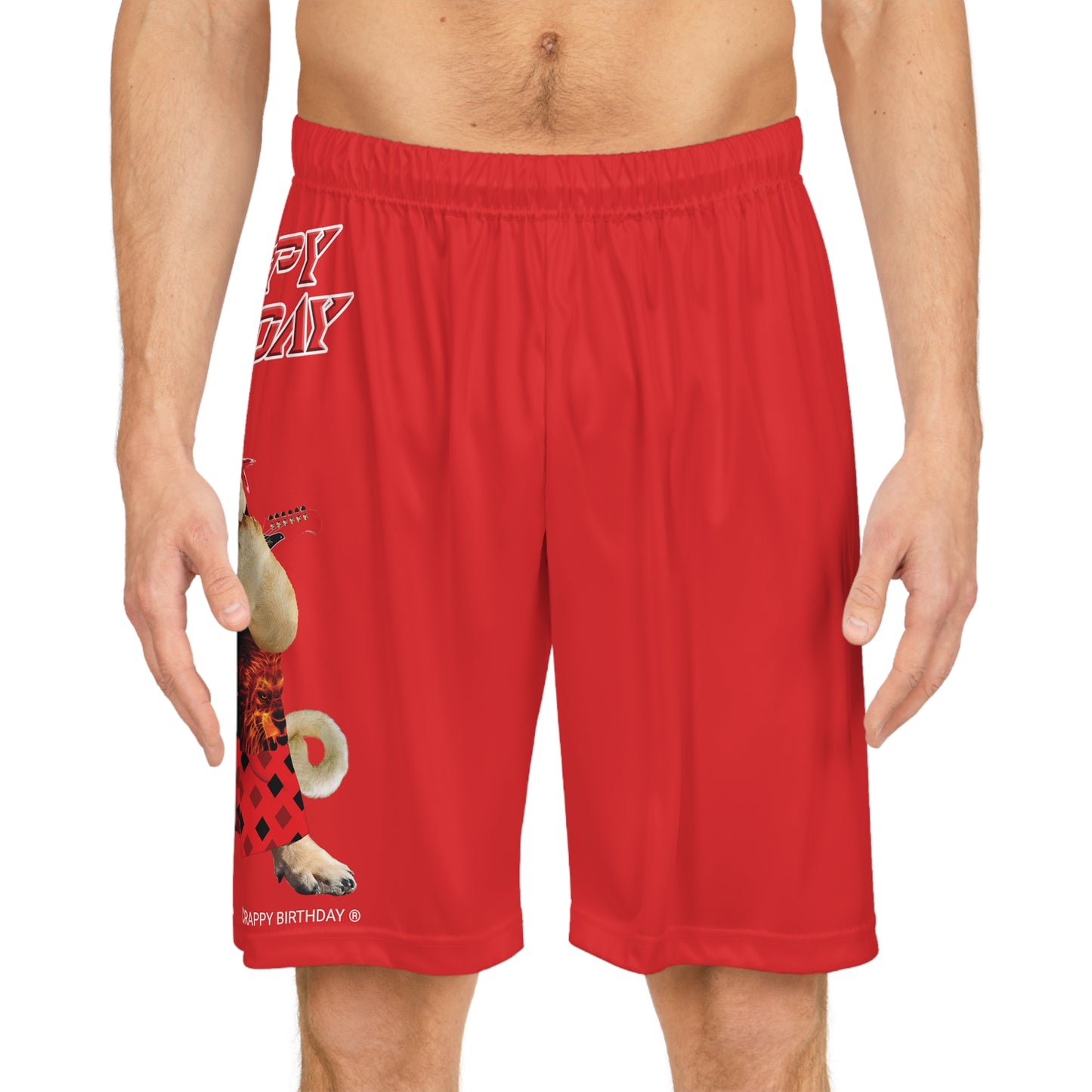 Crappy Birthday II Basketball Shorts - Red
