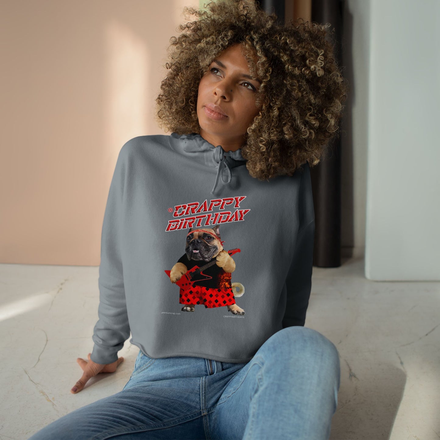 Crappy Birthday Cropped Hoodie