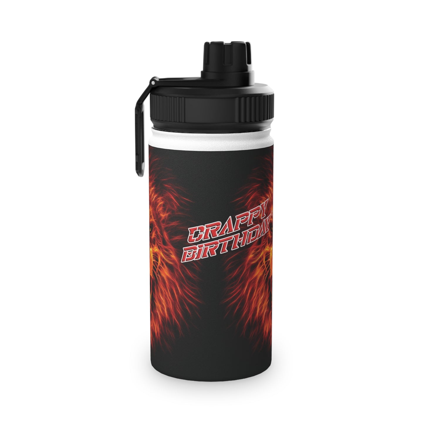 Crappy Birthday Stainless Steel Water Bottle, Sports Lid