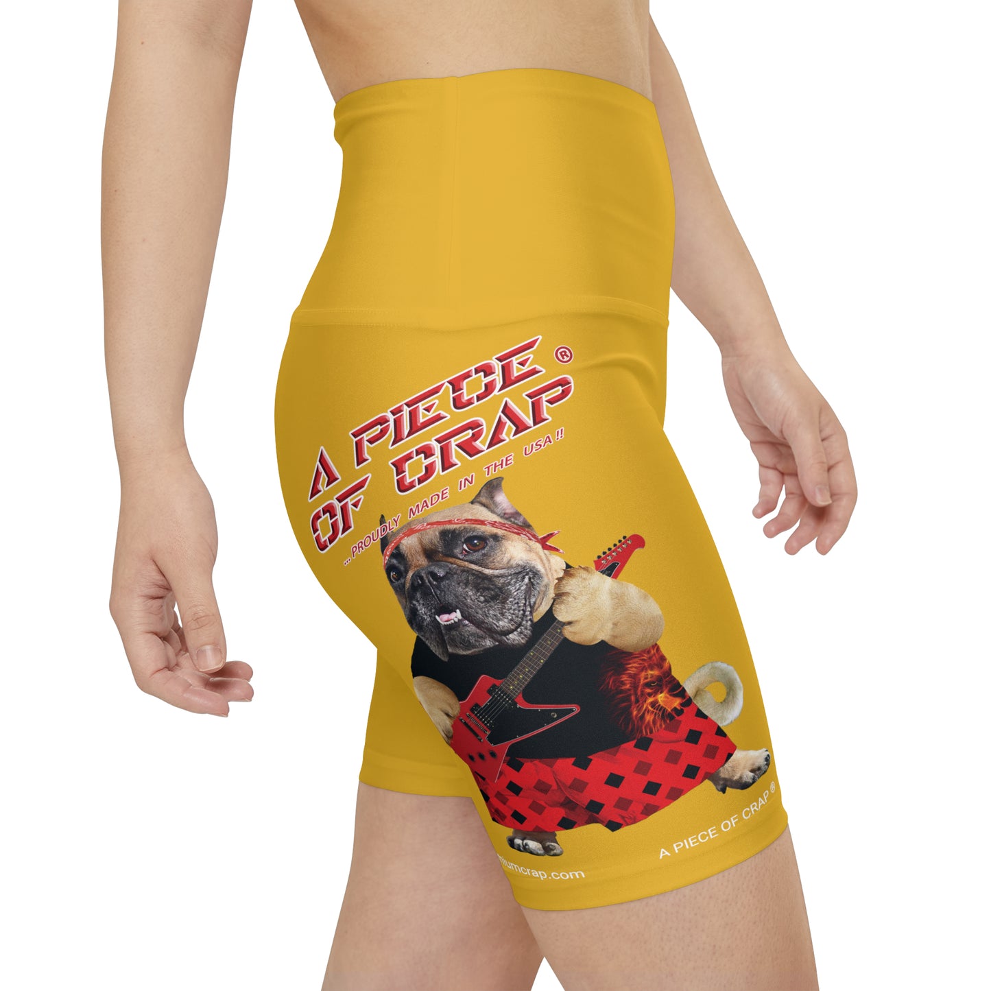 A Piece Of Crap II Women's Workout Shorts - Yellow