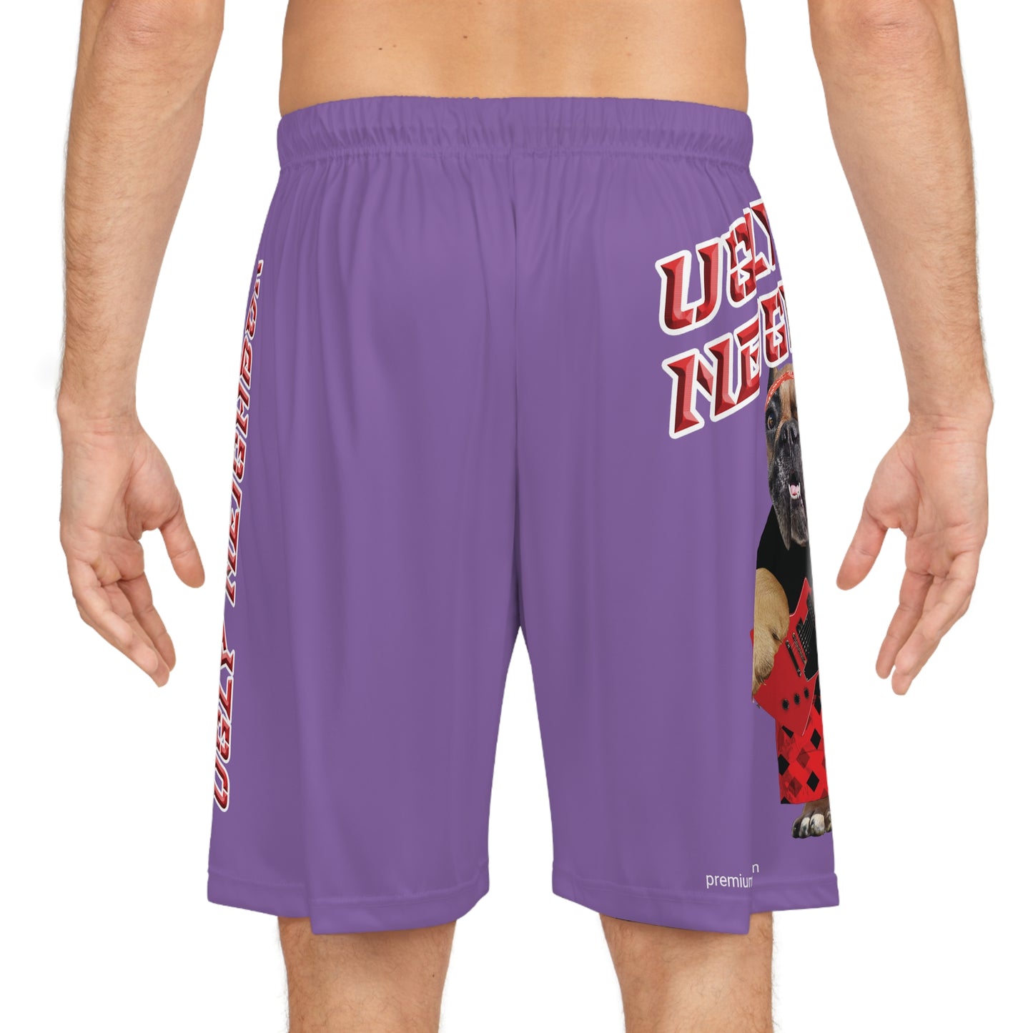 Ugly Neighbor II Basketball Shorts - Light Purple