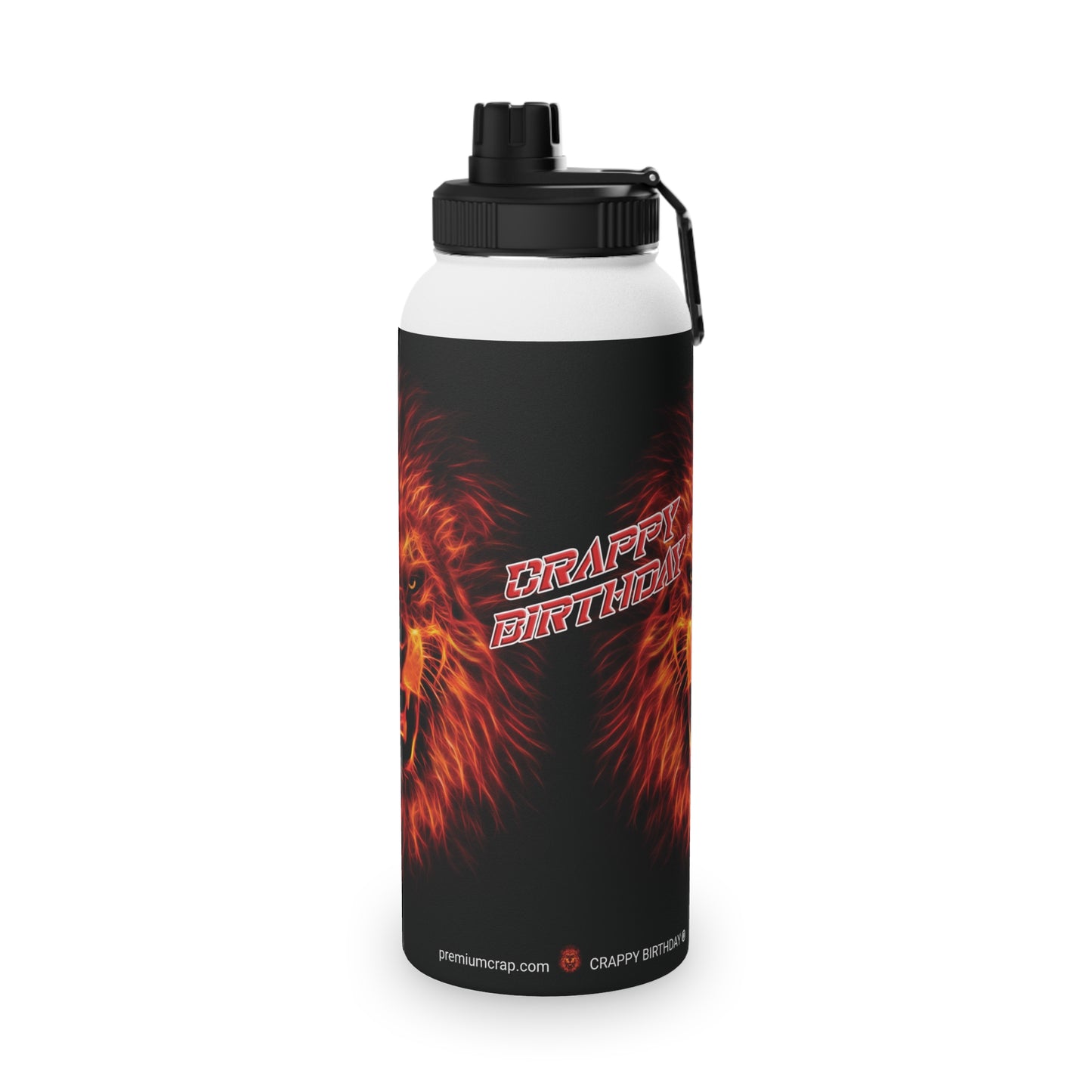 Crappy Birthday Stainless Steel Water Bottle, Sports Lid