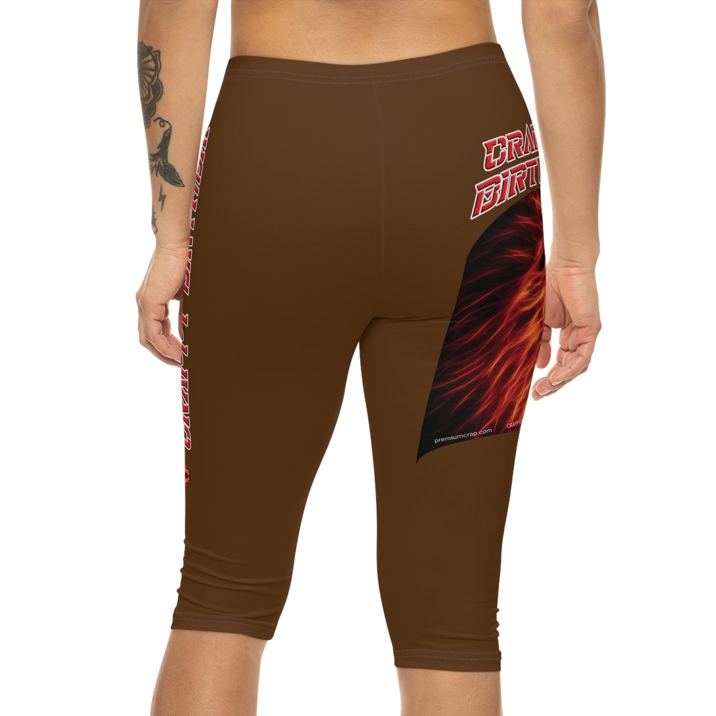 Crappy Birthday Capri-Cious Leggings - Brown