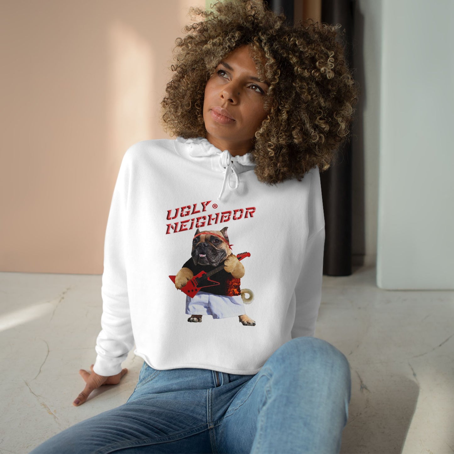 Ugly Neighbor Cropped Hoodie