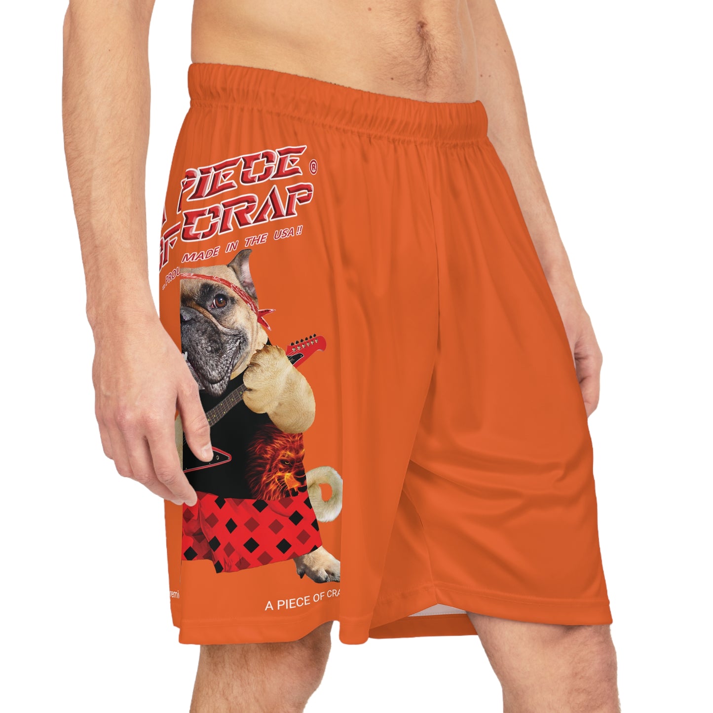 A Piece Of Crap II Basketball Shorts - Orange