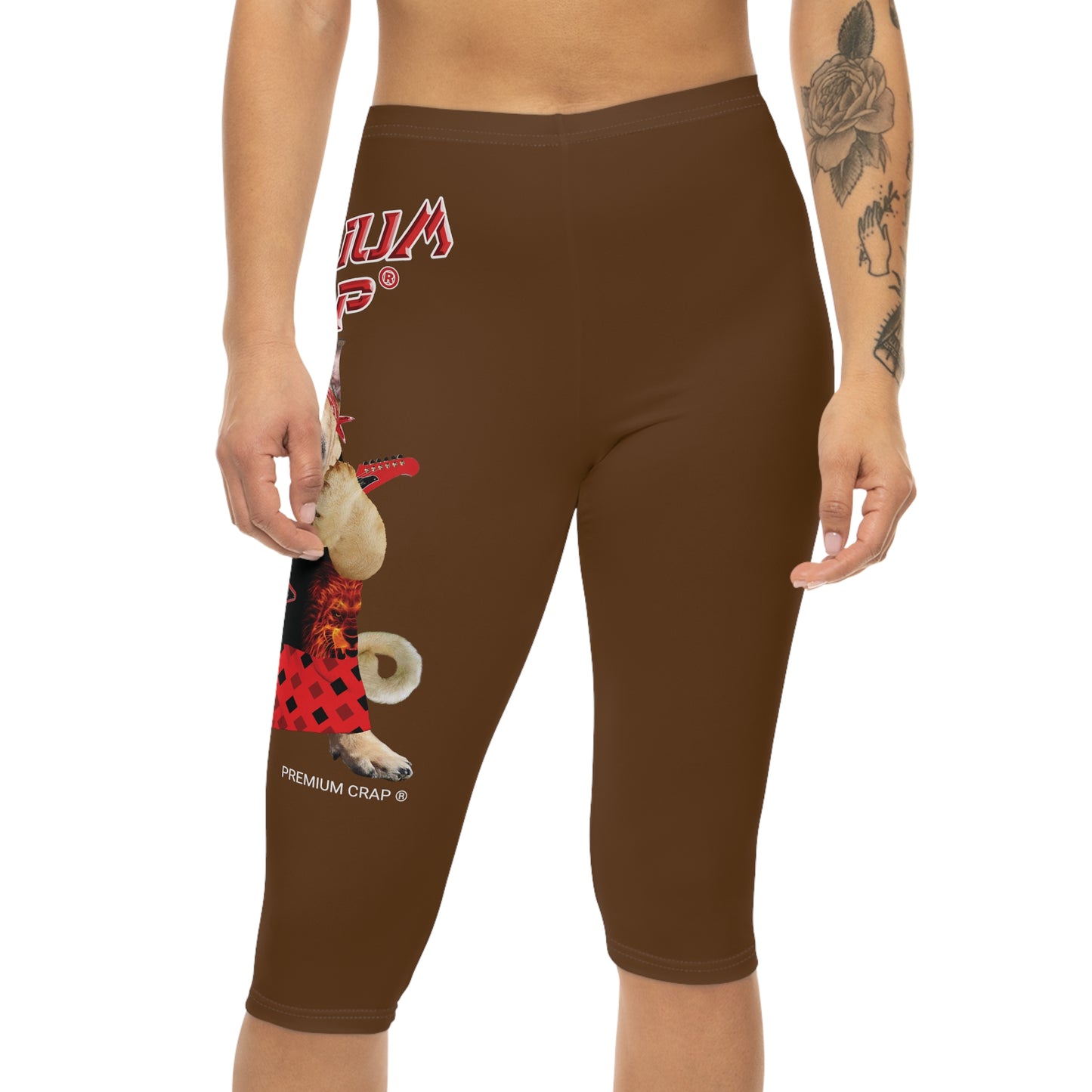 Premium Crap II Women’s Capri Leggings - Brown