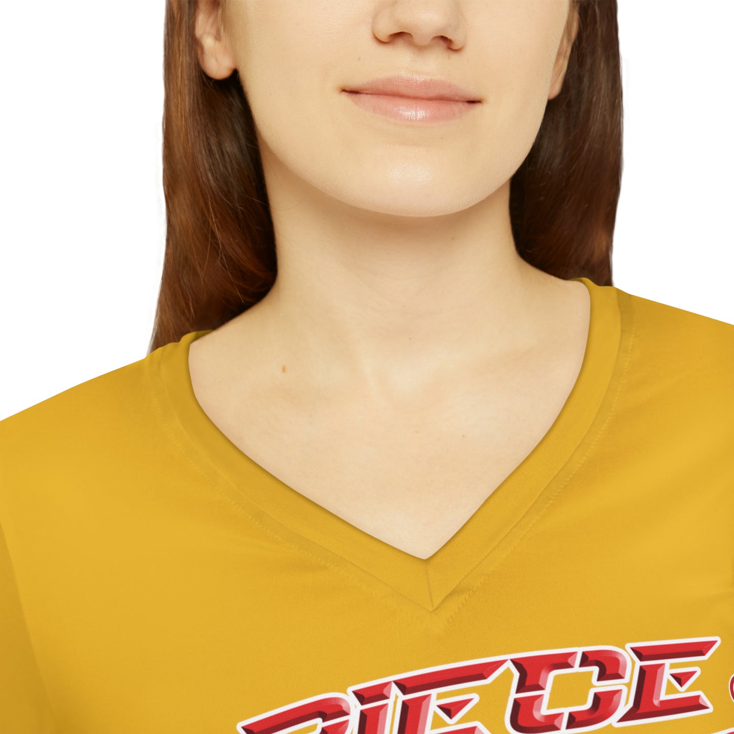 A Piece Of Crap Chic Long Sleeve V-Neck Tee - Yellow