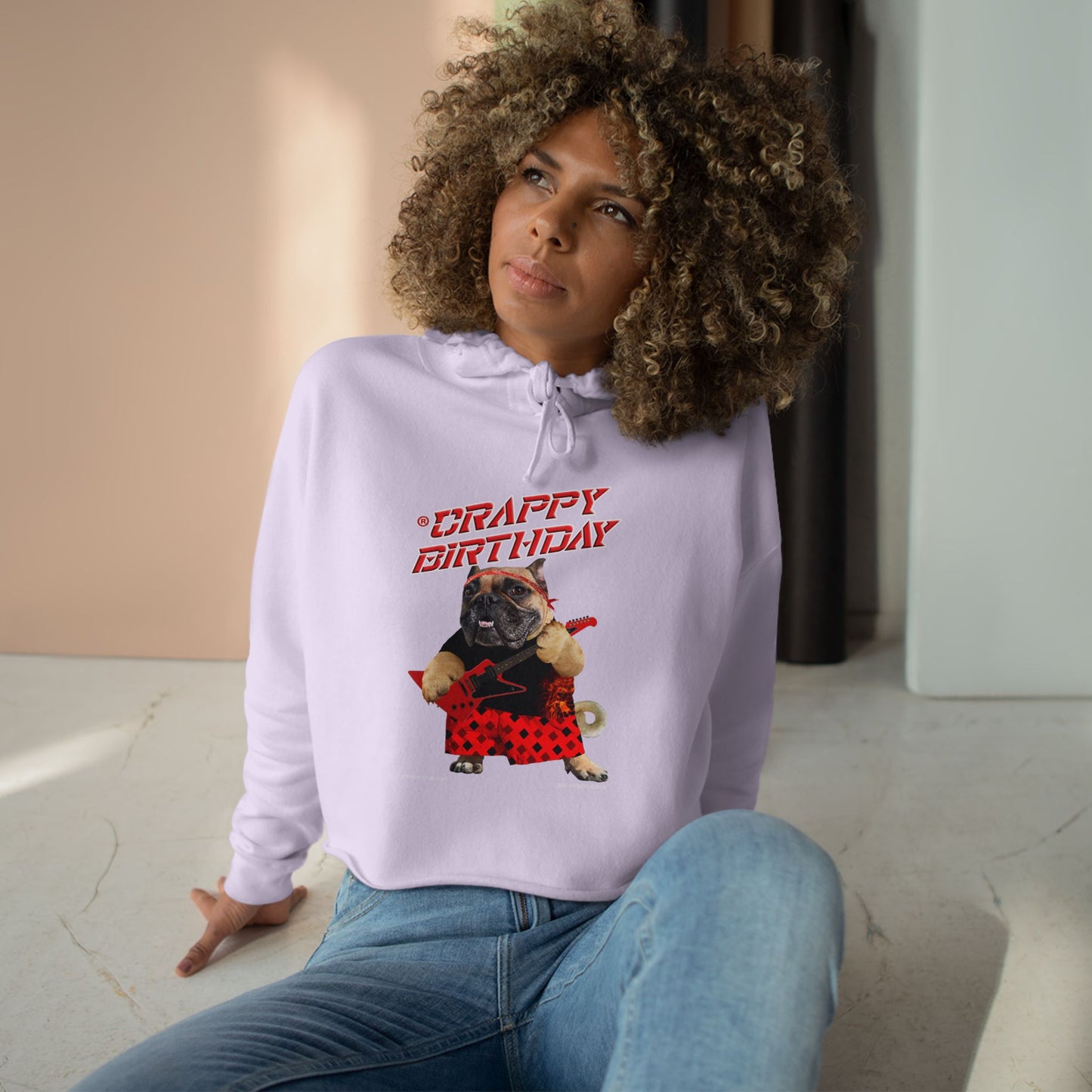 Crappy Birthday Cropped Hoodie