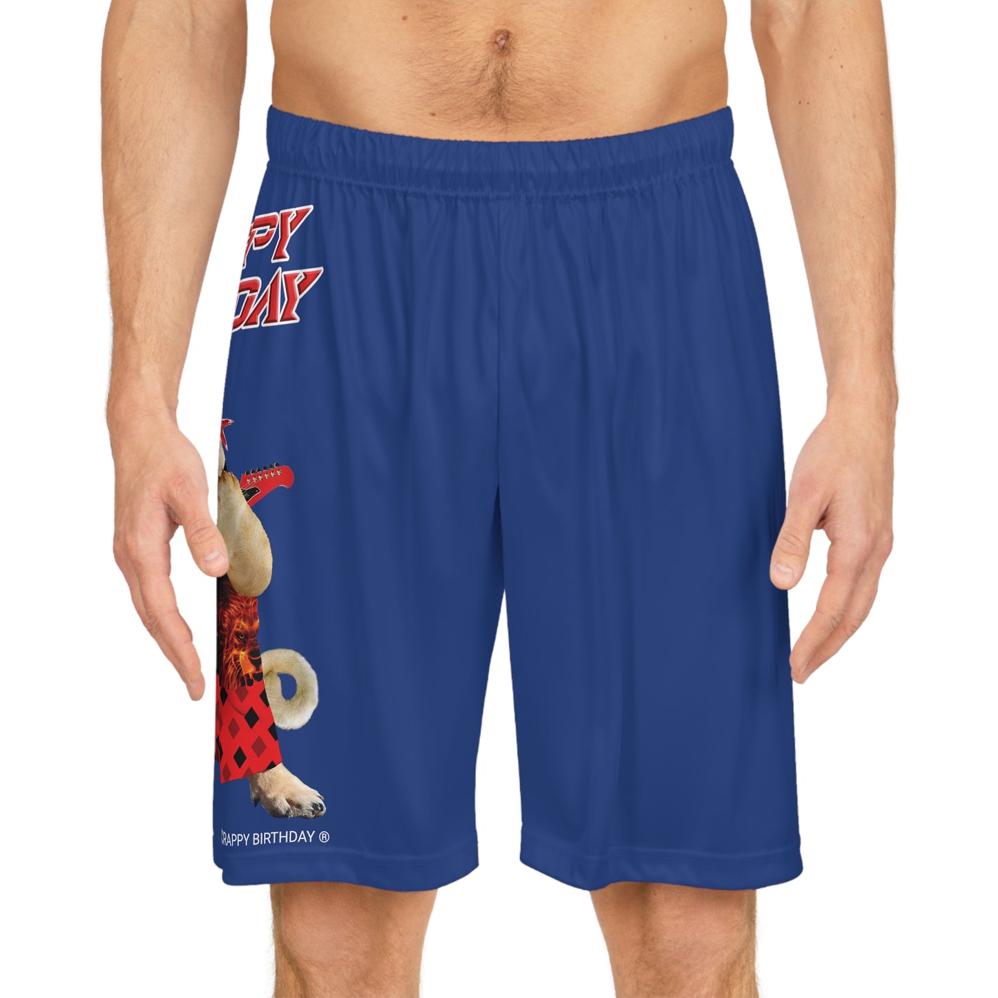 Crappy Birthday II Basketball Shorts - Dark Blue