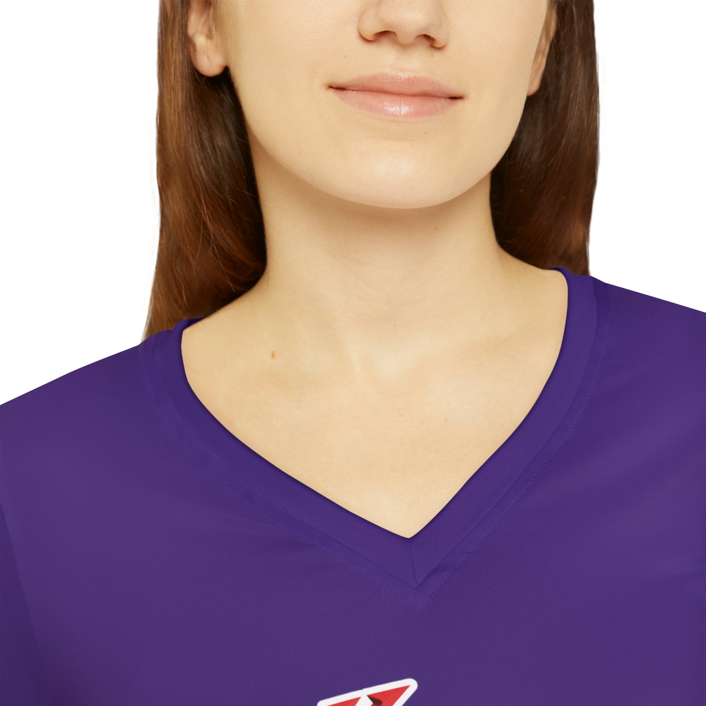 Ugly Neighbor Chic Long Sleeve V-Neck Tee - Purple