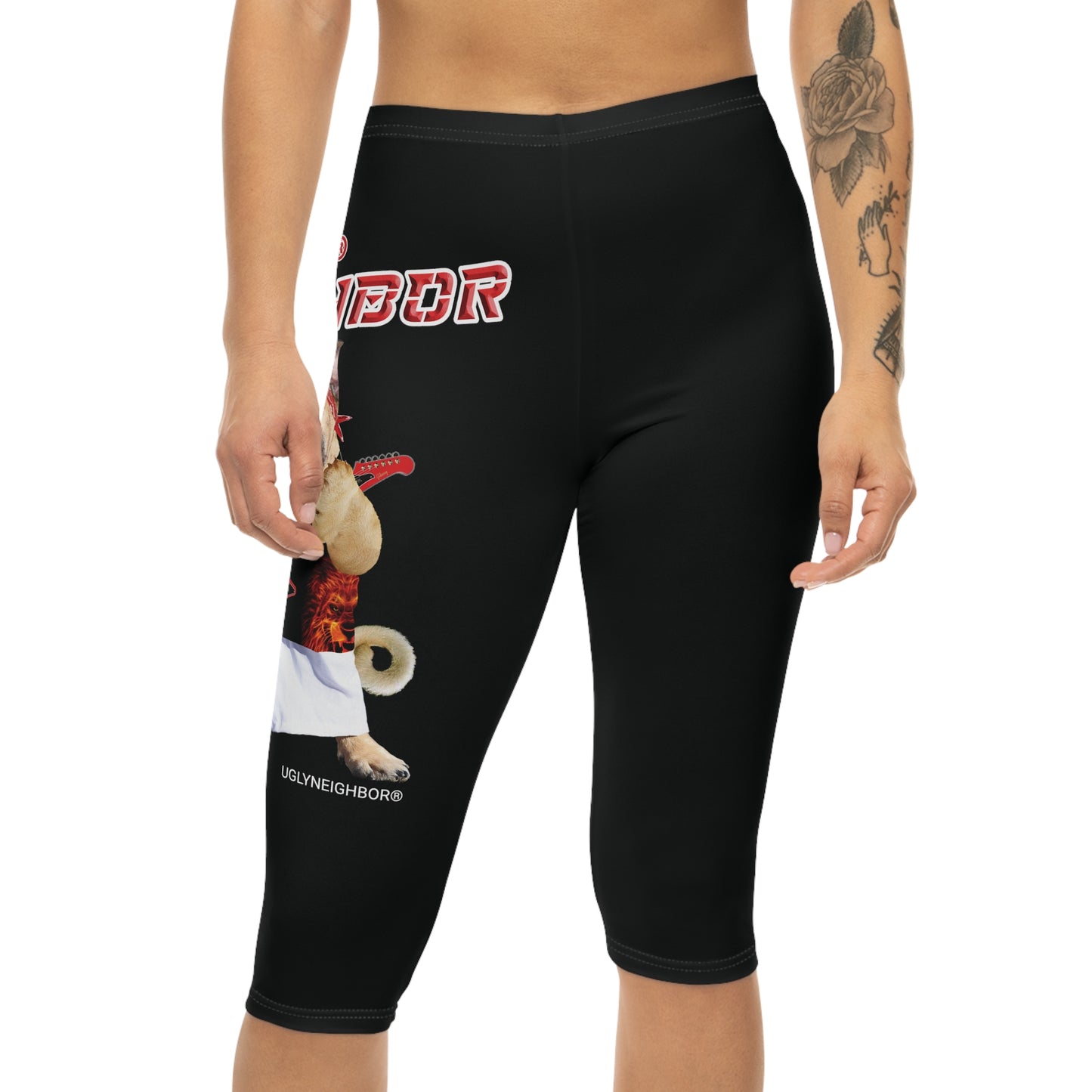 Ugly Neighbor Capri-Cious Leggings - Black