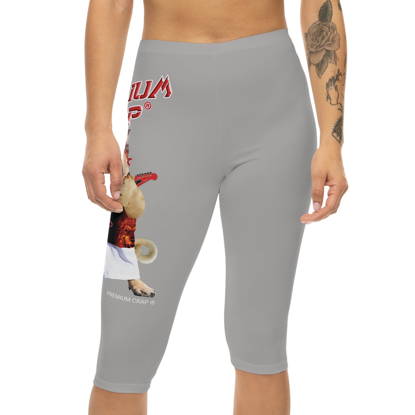 Premium Crap Women’s Capri Leggings - Light Grey