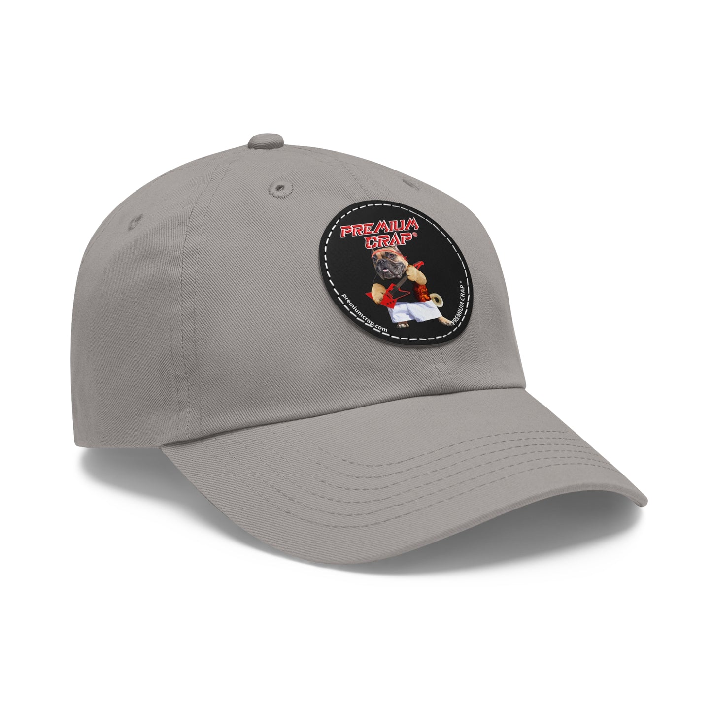 Premium Crap Dad Hat with Leather Patch (Round)