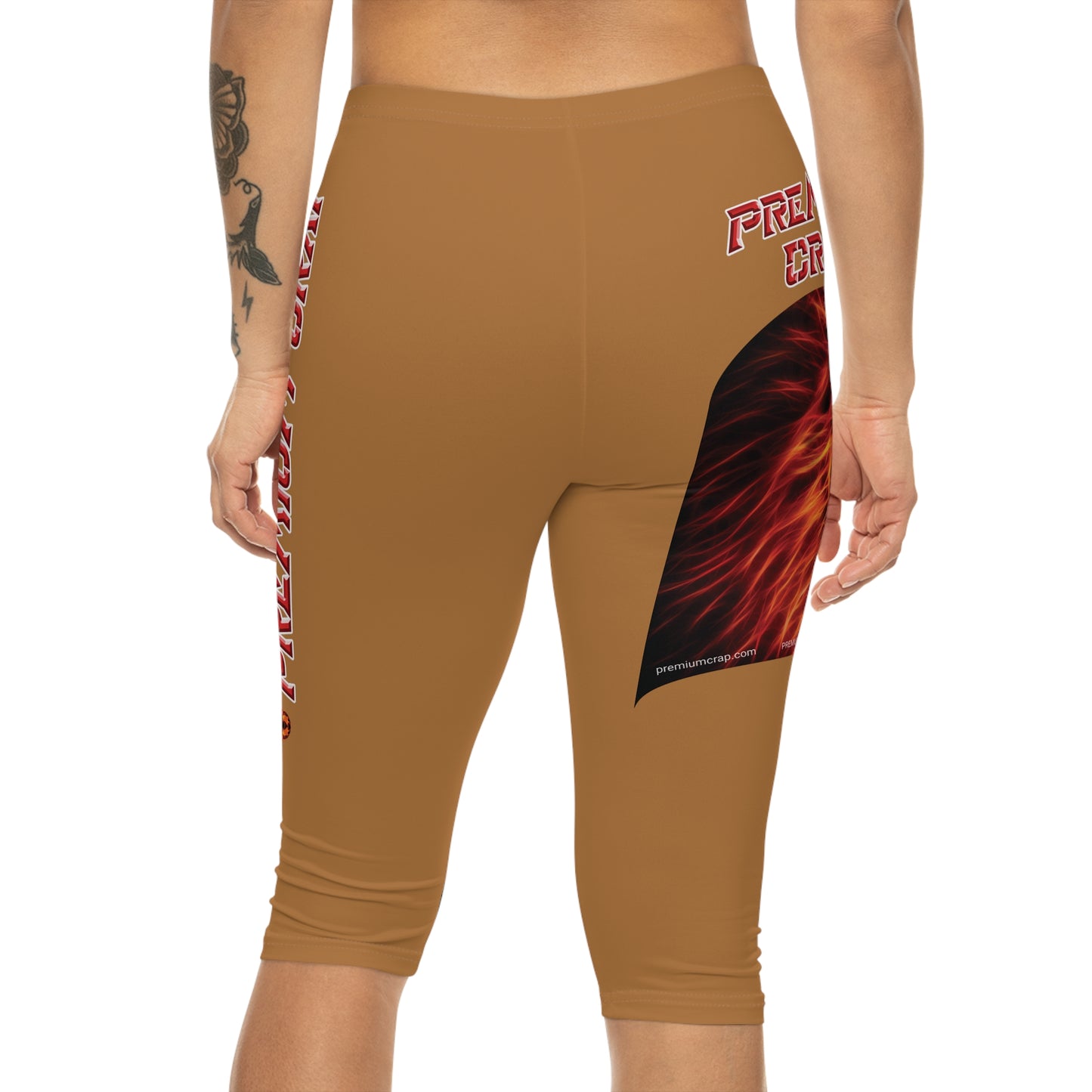 Premium Crap Capri-Cious Leggings - Light Brown