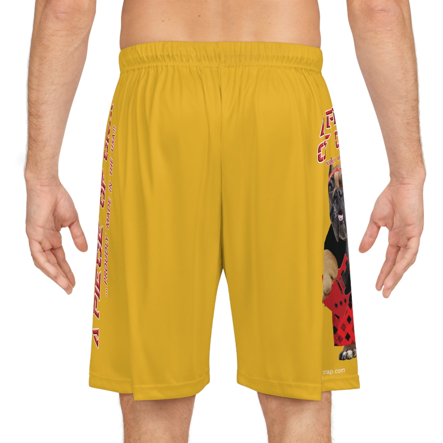 A Piece Of Crap II Basketball Shorts - Yellow