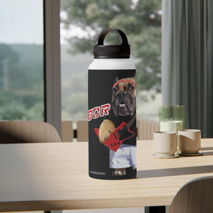 Ugly Neighbor Stainless Steel Water Bottle, Handle Lid