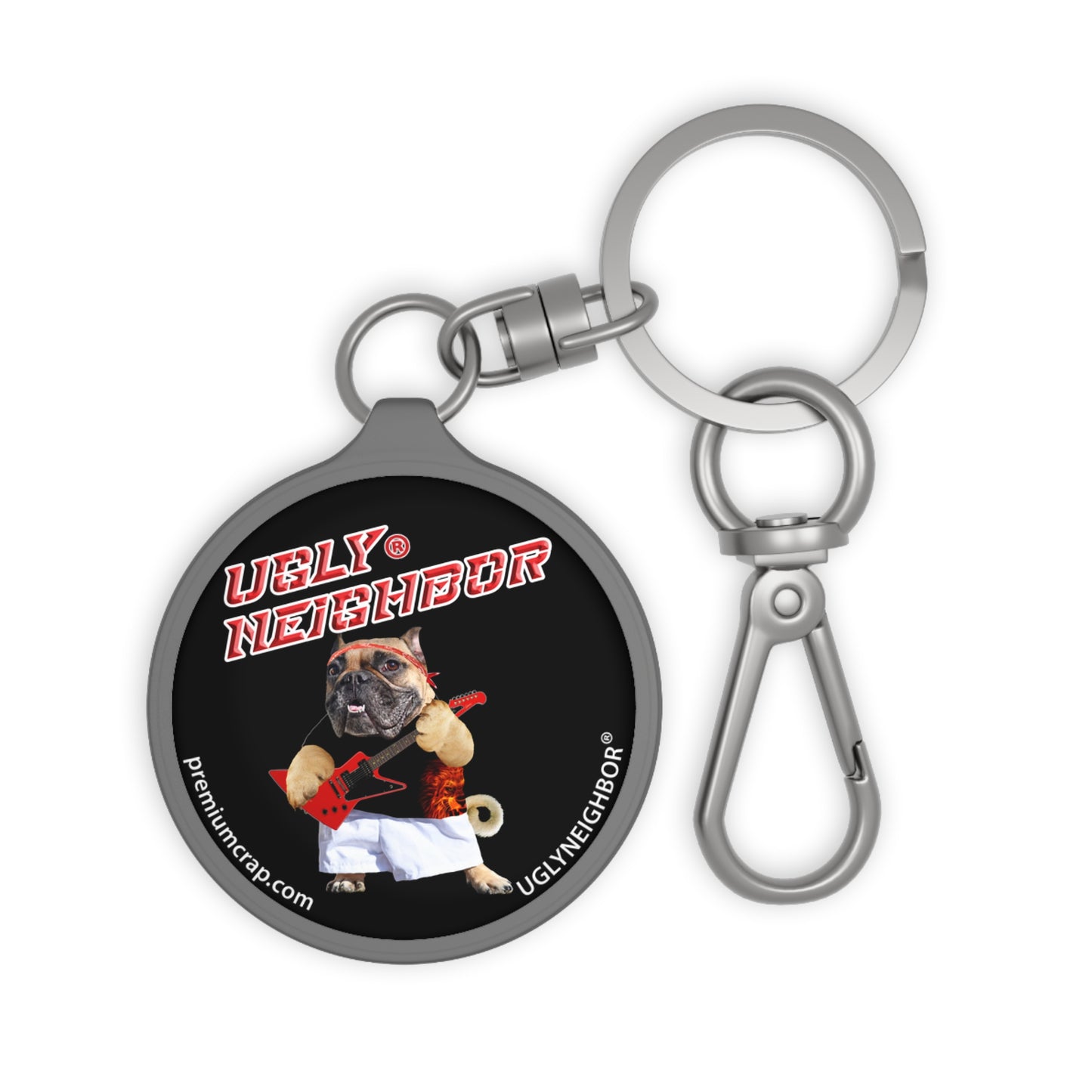 Ugly Neighbor Keyring Tag
