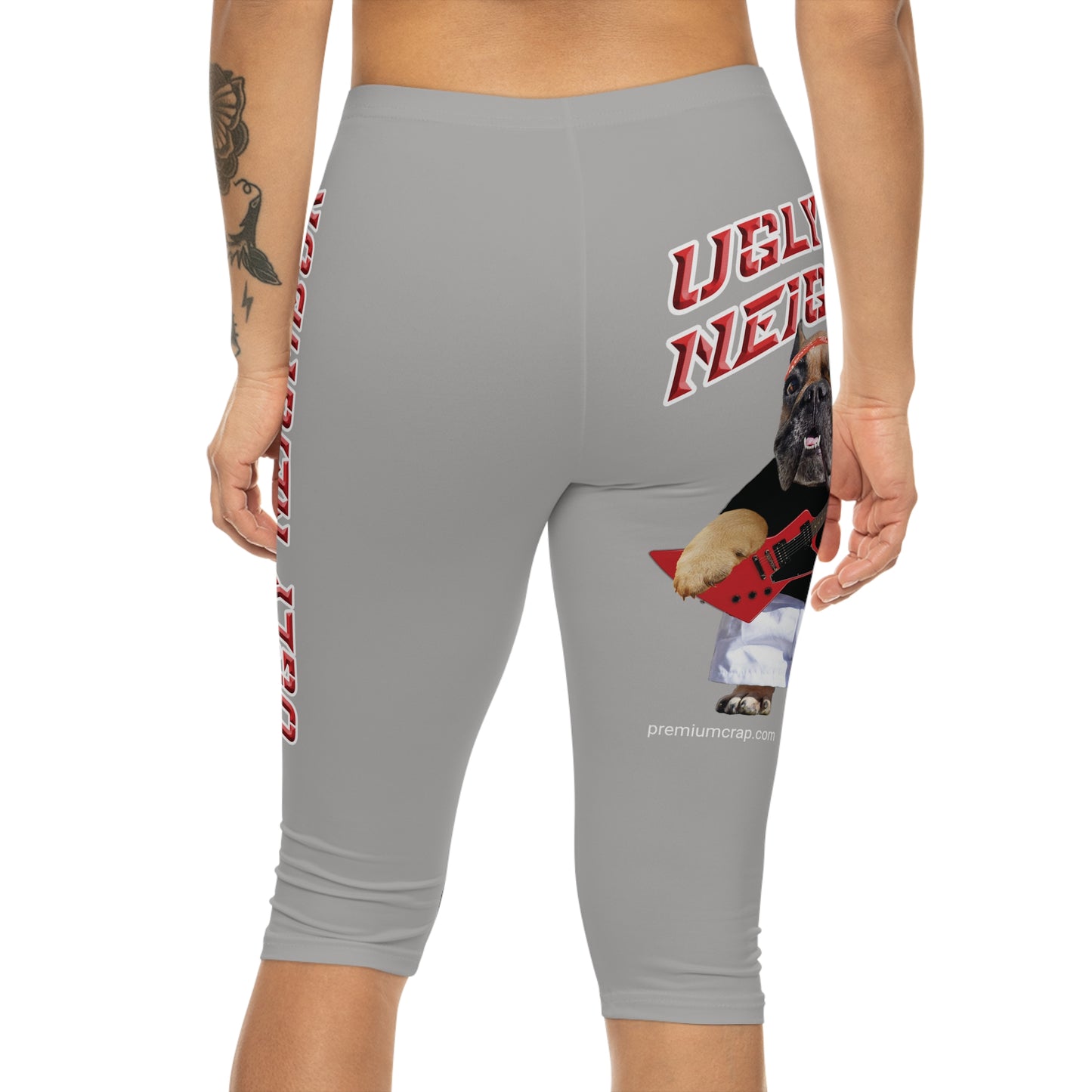 Ugly Neighbor Capri-Cious Leggings - Light Grey