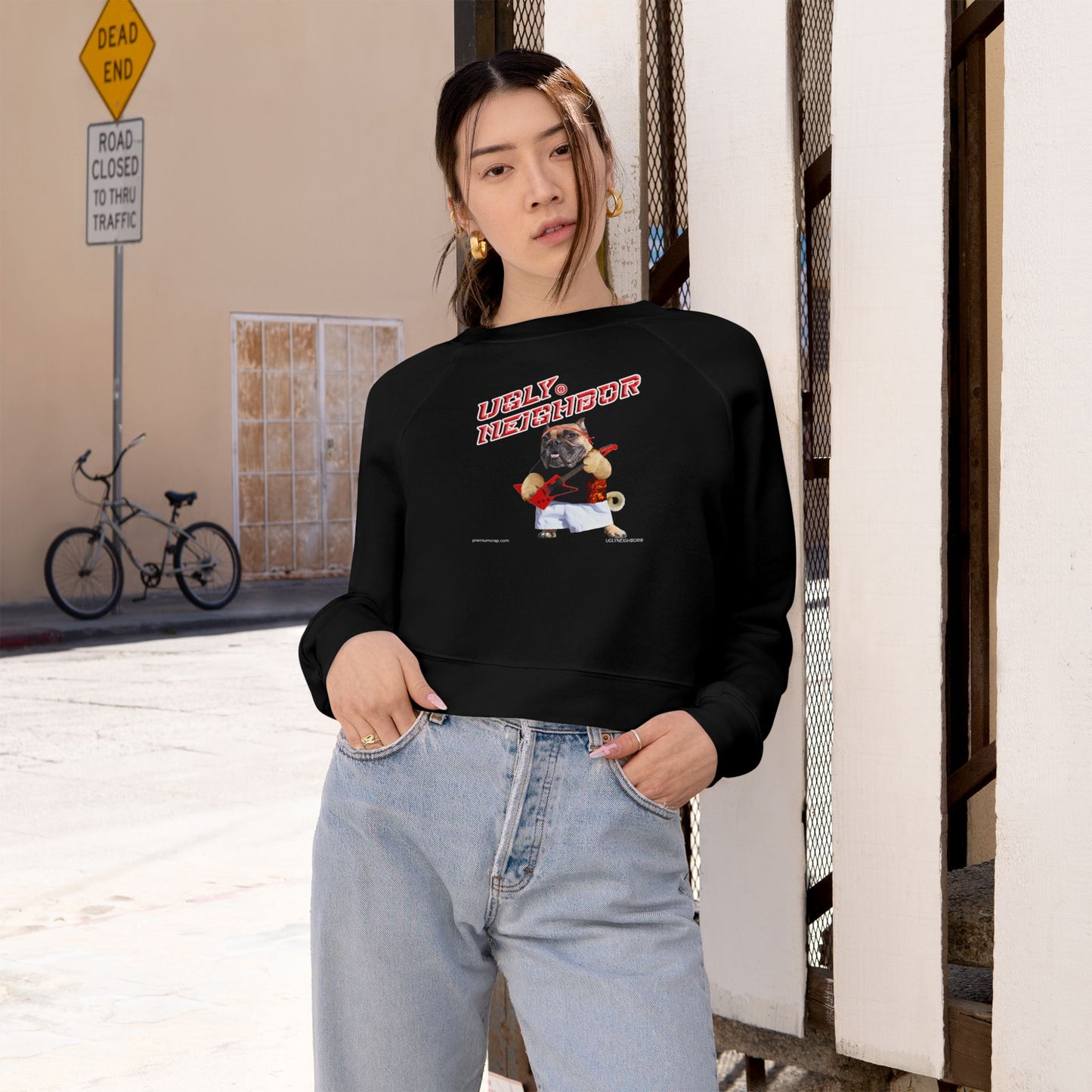 Ugly Neighbor Women's Cropped Fleece Pullover