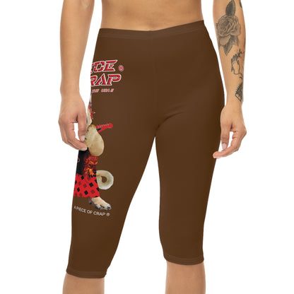 A Piece Of Crap II Women’s Capri Leggings - Brown