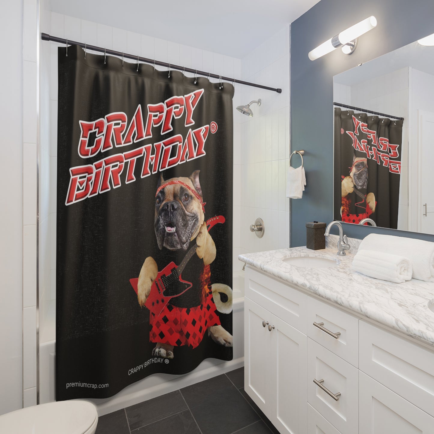 Crappy Birthday II Shower Curtains