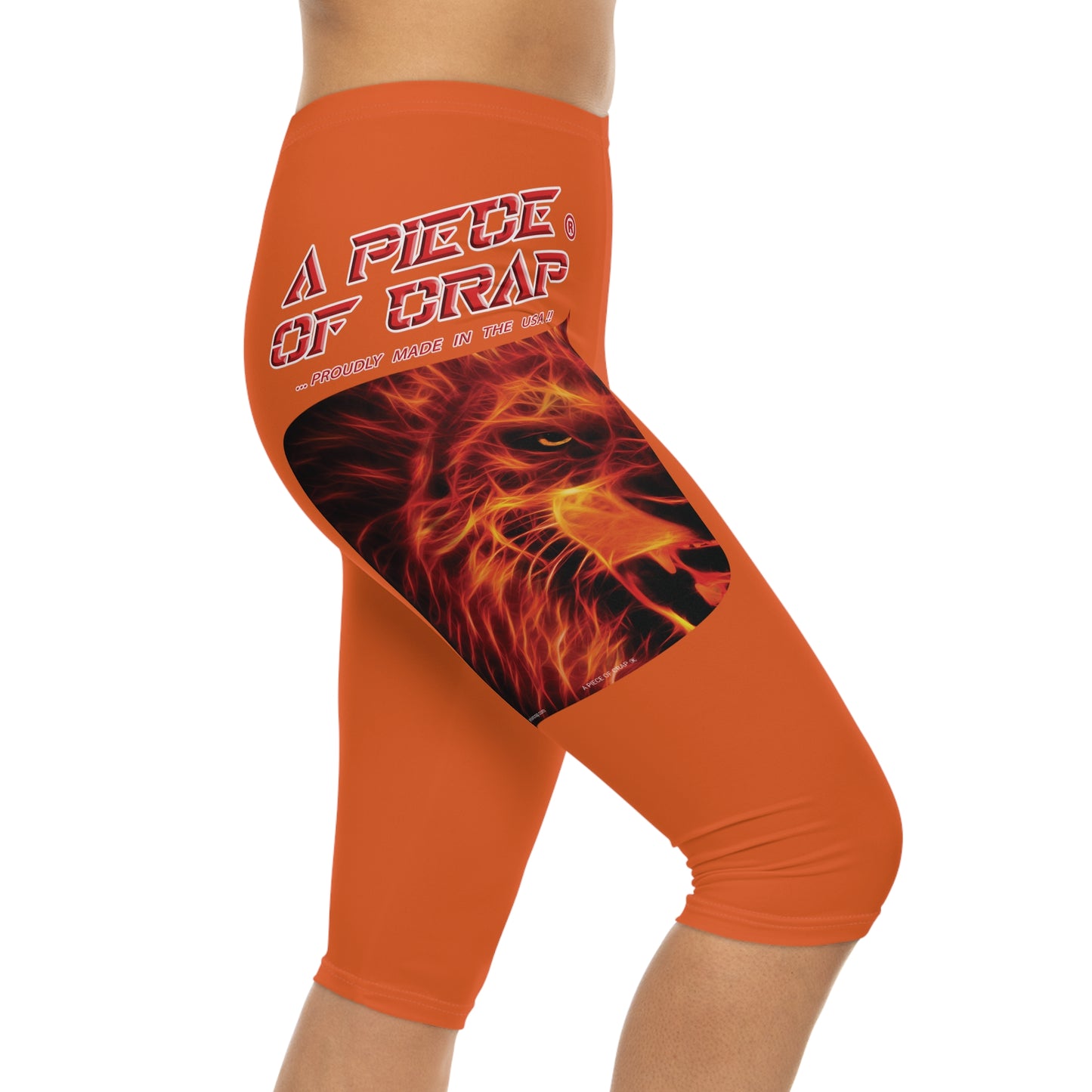 A Piece Of Crap Capri-Cious Leggings - Orange