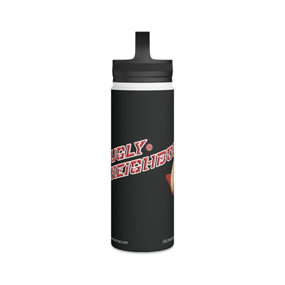 Ugly Neighbor Stainless Steel Water Bottle, Handle Lid
