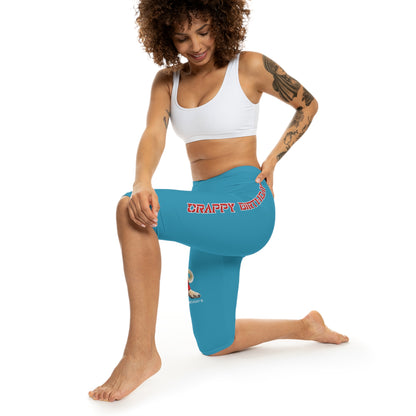 Crappy Birthday II Women’s Capri Leggings - Turquoise