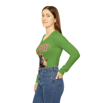 A Piece Of Crap II Women's Long Sleeve V-neck Shirt - Green