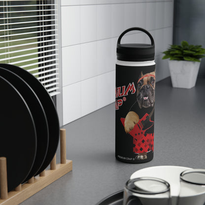 Premium Crap II Stainless Steel Water Bottle, Handle Lid