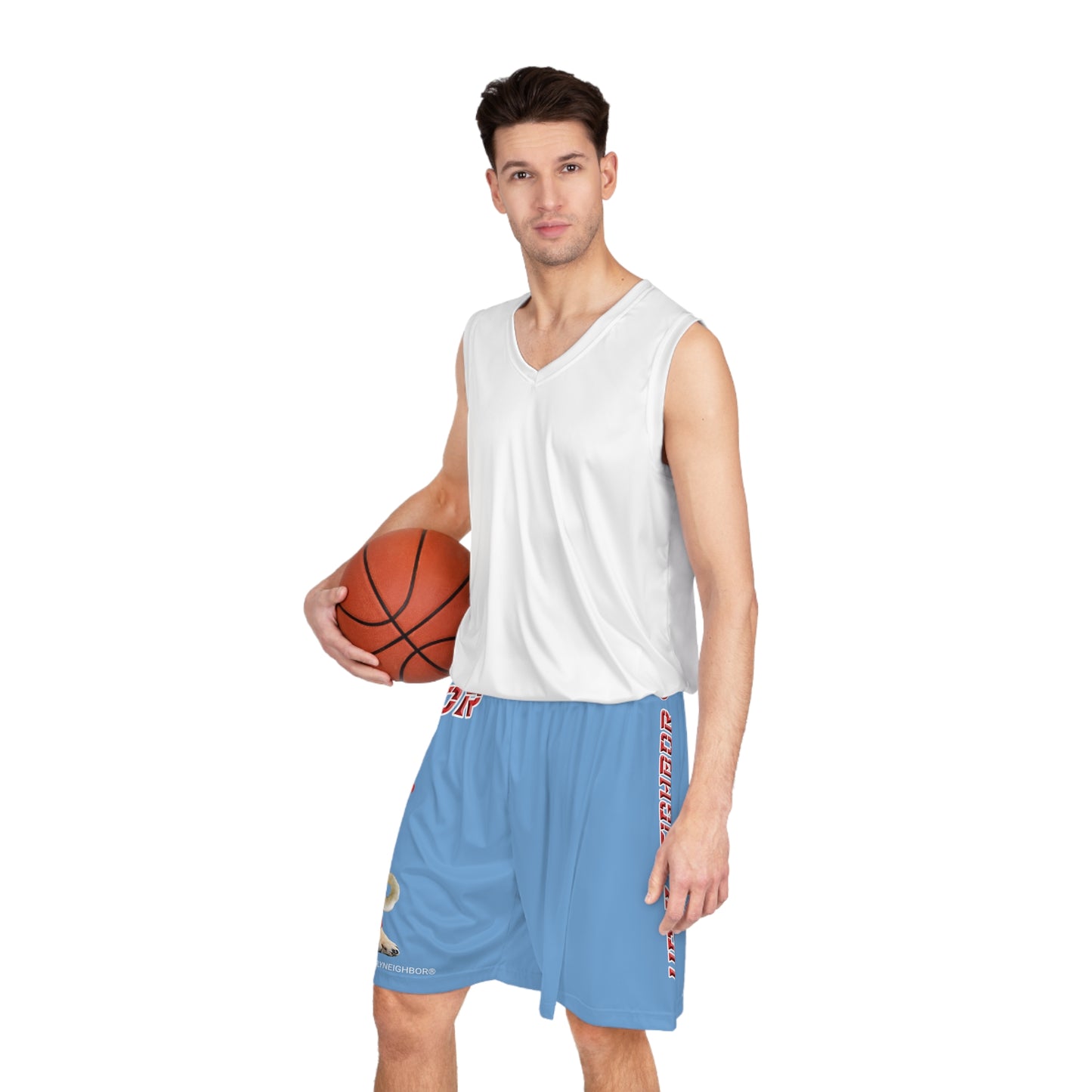 Ugly Neighbor II Basketball Shorts - Light Blue