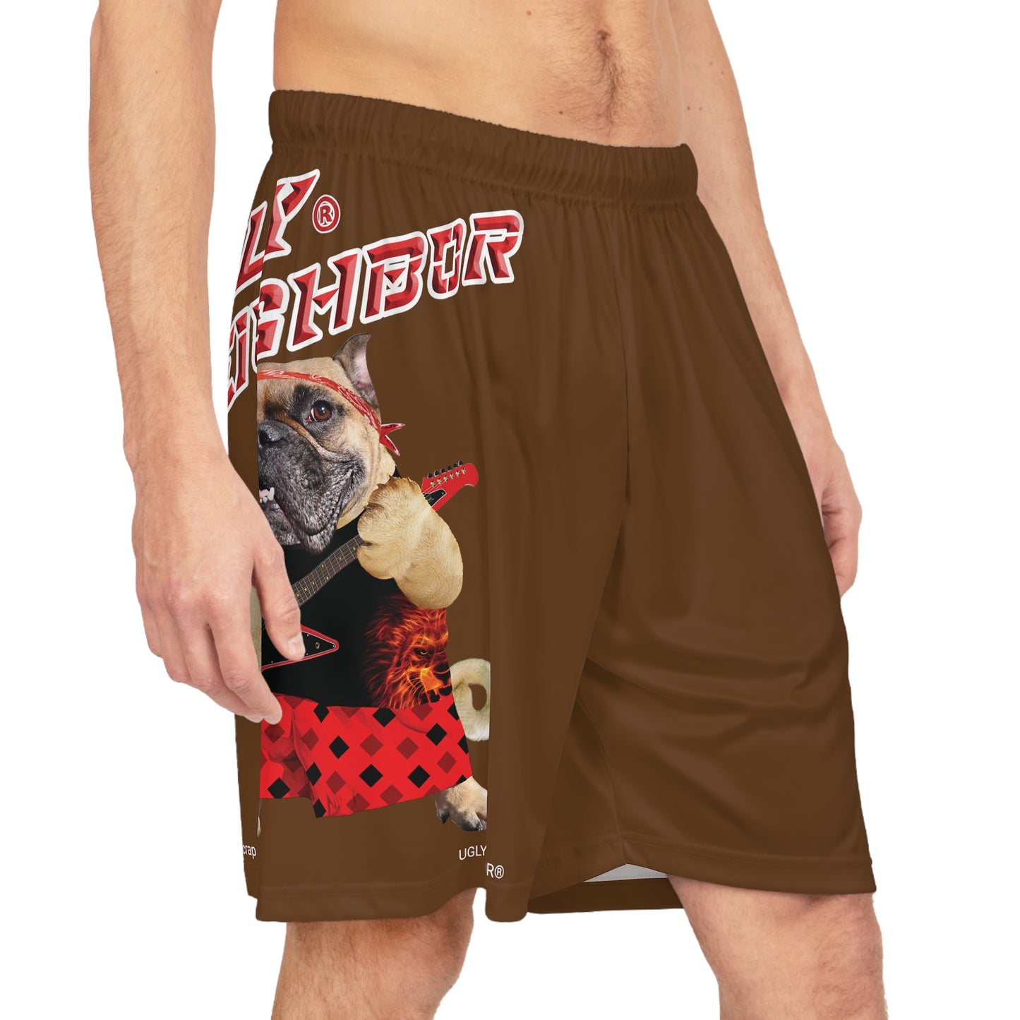 Ugly Neighbor II Basketball Shorts - Brown